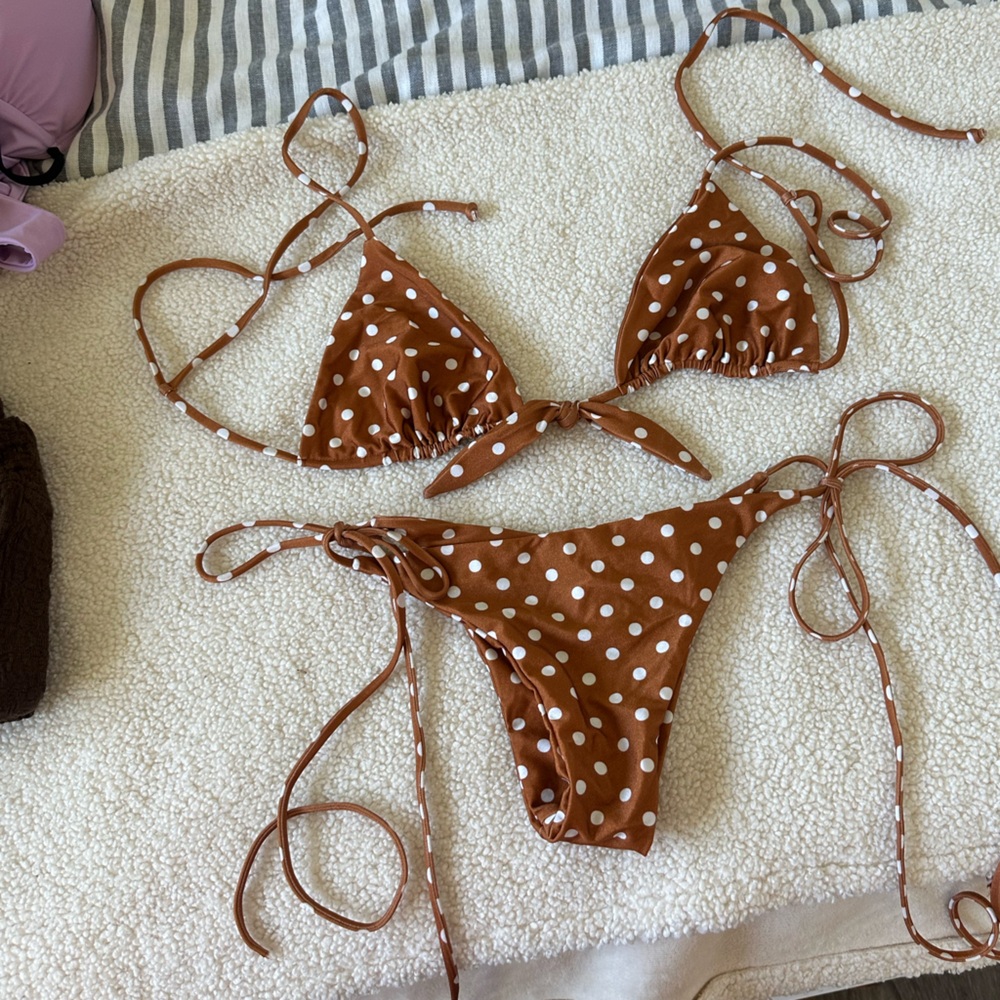 Faithfull the Brand Rust Polka Dot Bikini